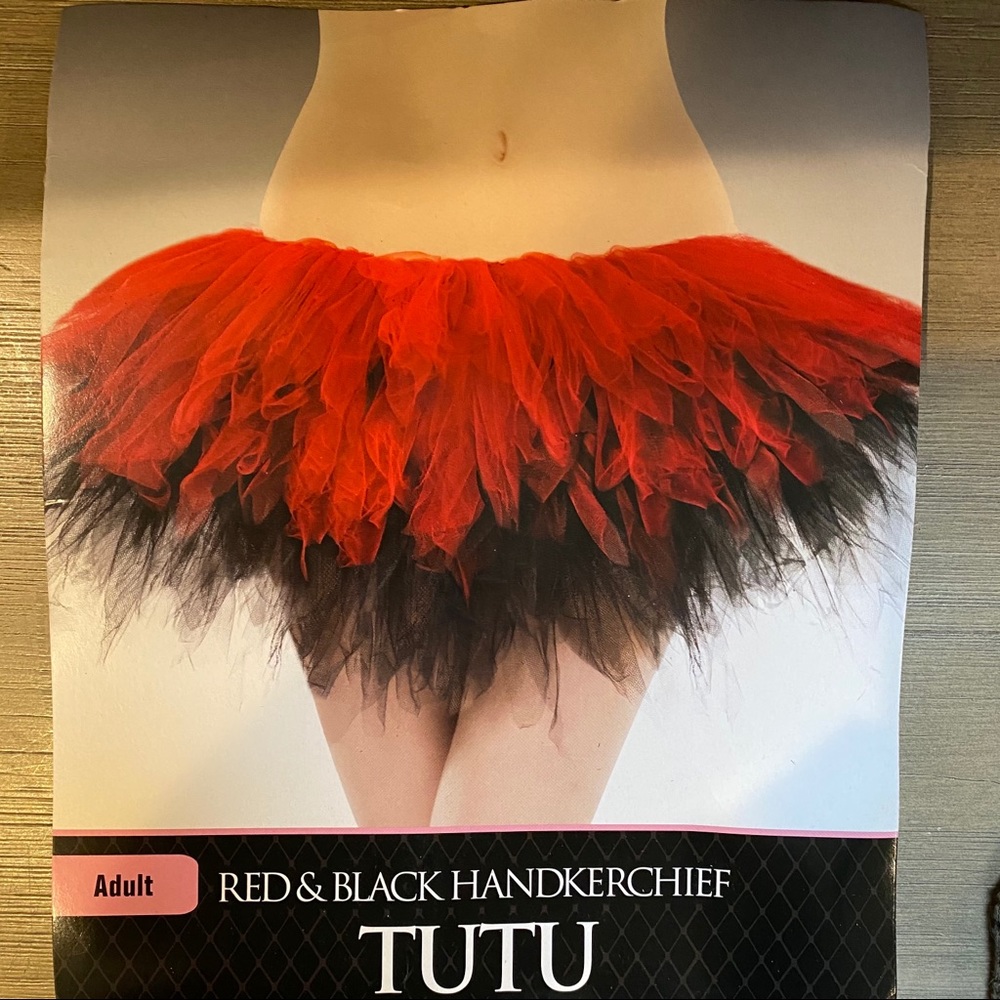 Black and red tutu